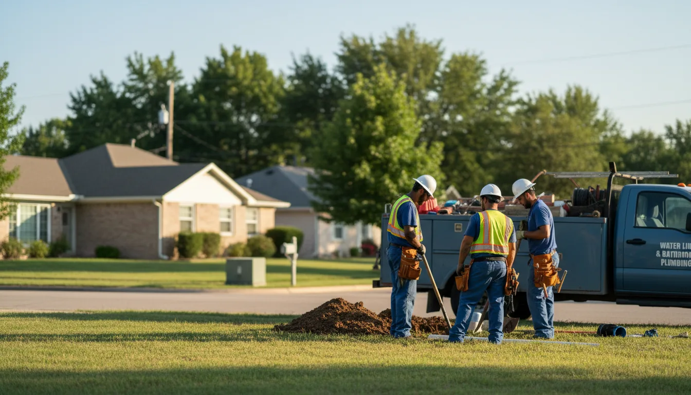 Residential water line and bathroom plumbing service in Berry, AL